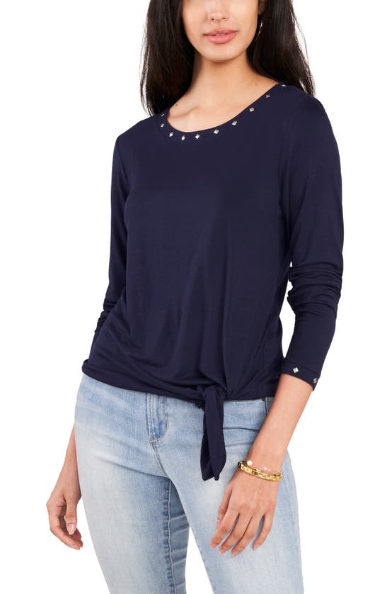 VINCE CAMUTO KNOT FRONT EMBELLISHED TOP