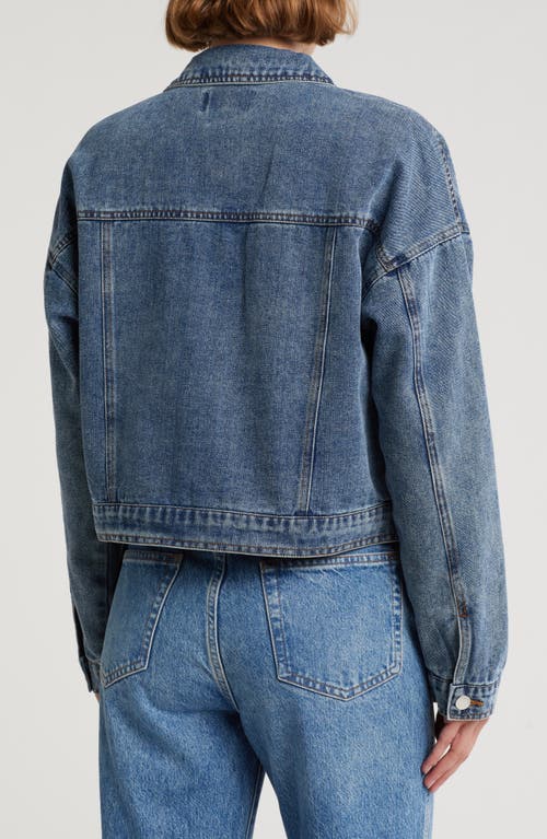 Vigoss Bling Denim Shacket In Medium Wash