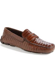 Prada Croc Embossed Driving Shoe (Men) | Nordstrom