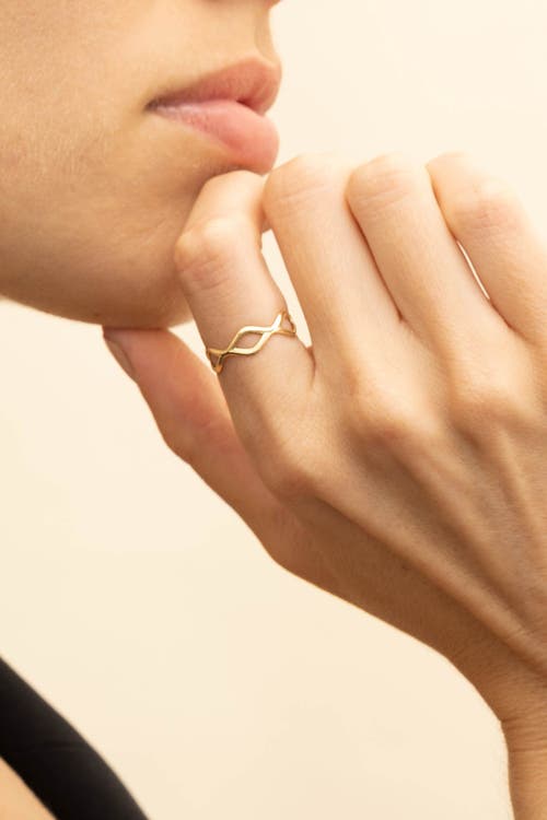 Oradina 14k Gold Forever Yours Stack Ring In Yellow Gold