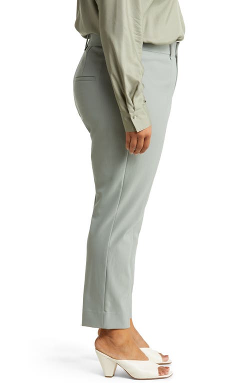 Vince High Waist Cigarette Pants In Light Slate
