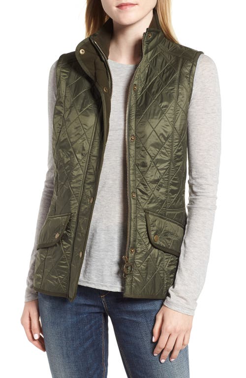 Barbour Cavalry Fleece-lined Vest In Olive/olive