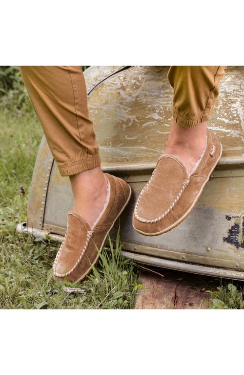 Minnetonka Tilden Faux Shearling Lined Slipper In Cinnamon