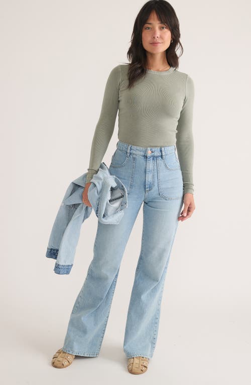 Marine Layer Lexi Sun-in Rib Long Sleeve T-shirt In Shadow
