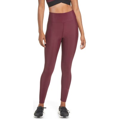 Heroine Sport High Waist Ribbed Leggings, Burgundy