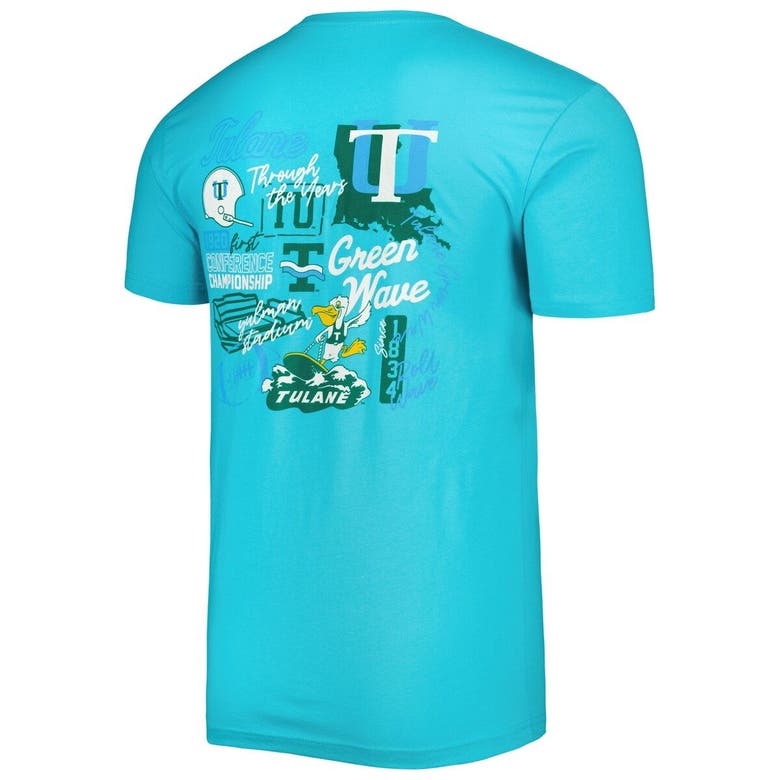 Shop Image One Blue Tulane Green Wave Through The Years T-shirt