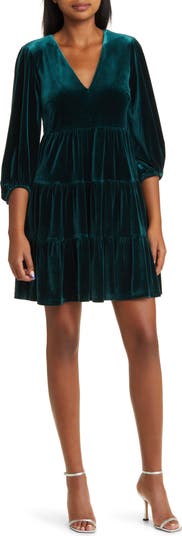 Velvet trapeze dress sale