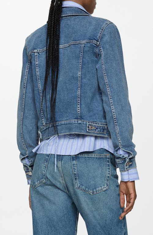 Shop Mango Denim Trucker Jacket In Medium Blue