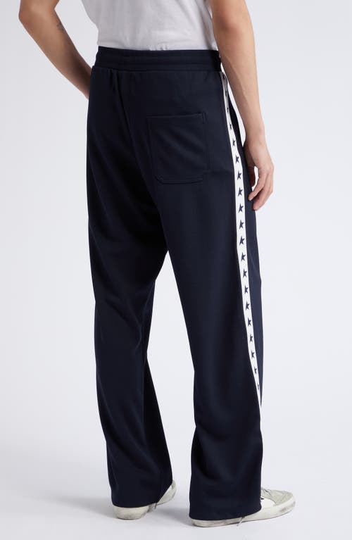 Golden Goose Trousers In Dark Blue/white