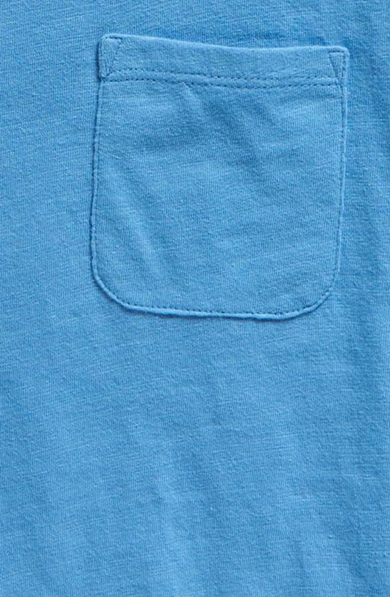 Shop Treasure & Bond Kids' Ruffle Hem Cotton Crop T-shirt In Blue Lake