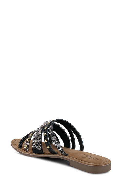 Azura By Spring Step Mineral Slide Sandal In Black Multi