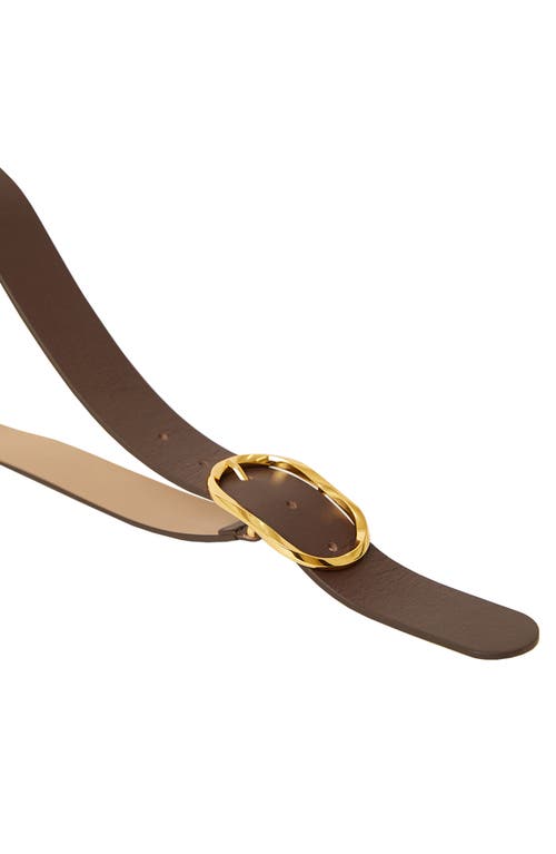 Shop B-low The Belt Kyra Leather Belt In Chocolate Gold