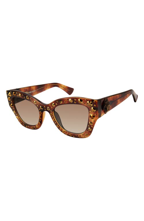 Kurt Geiger London 51mm Cat Eye Sunglasses In Havana/brown Gradient