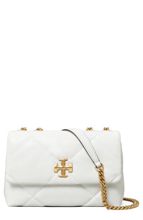Tory Burch Small Kira Diamond Quilted Convertible Leather Shoulder Bag in Blanc at Nordstrom