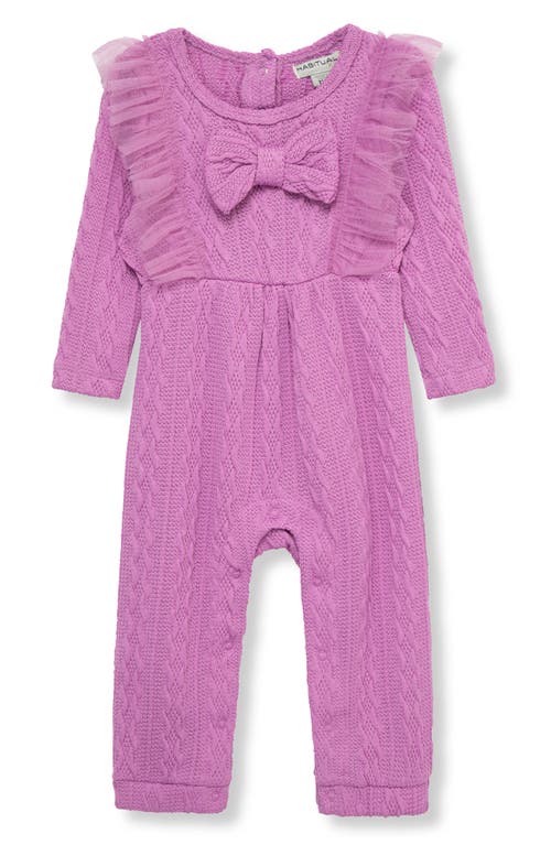 Shop Habitual Kids Bow & Ruffle Jumpsuit In Purple