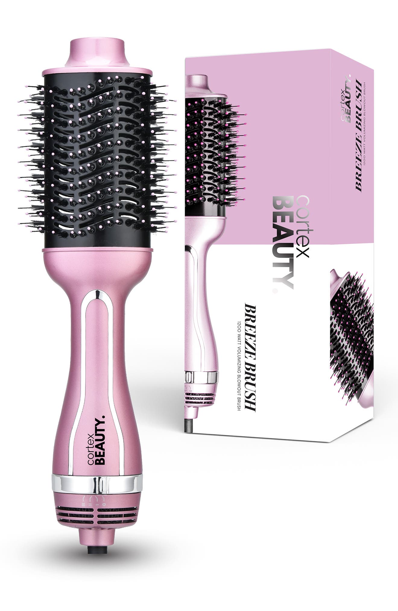 Cortex Usa Cortex Beauty Breeze Brush 1200w Hair Dryer Brush In Light/pastel Pink