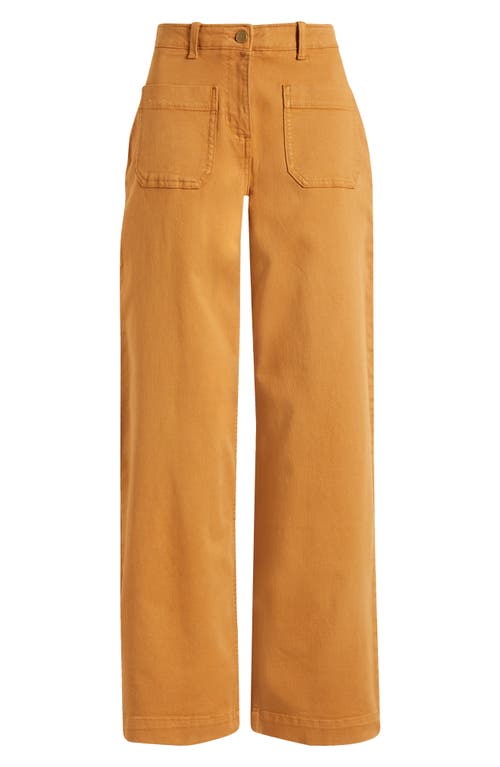 Shop Caslonr Caslon(r) Ultra High Waist Patch Pocket Wide Leg Pants In Tan Sugar