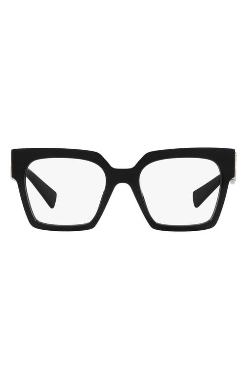 52mm Square Optical Glasses in Black