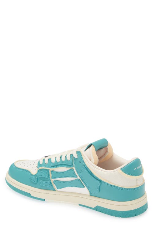 Shop Amiri Collegiate Skel Sneaker In Sea Blue White