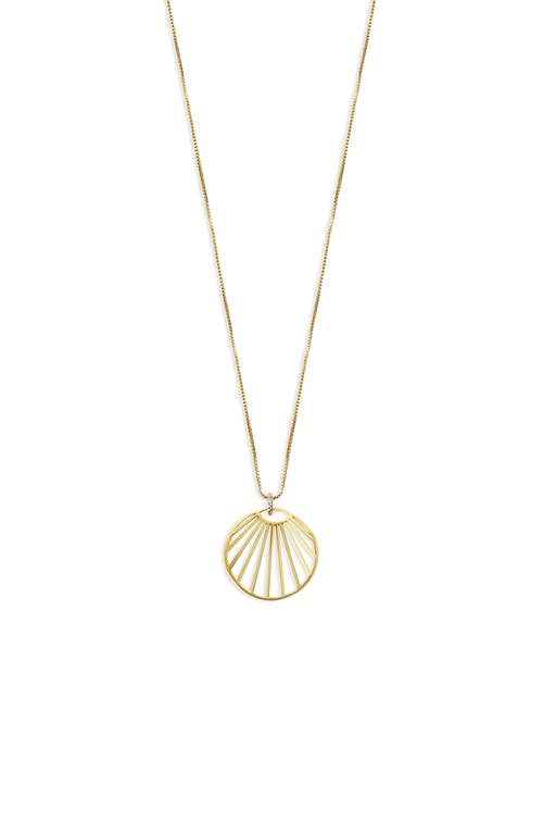 Argento Vivo Sterling Silver Circle Pendant Necklace in Gold