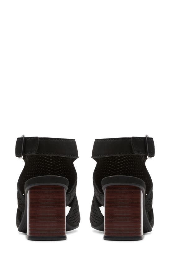 Shop Clarks (r) Siara 65 Flow Ankle Strap Sandal In Black Nubuck