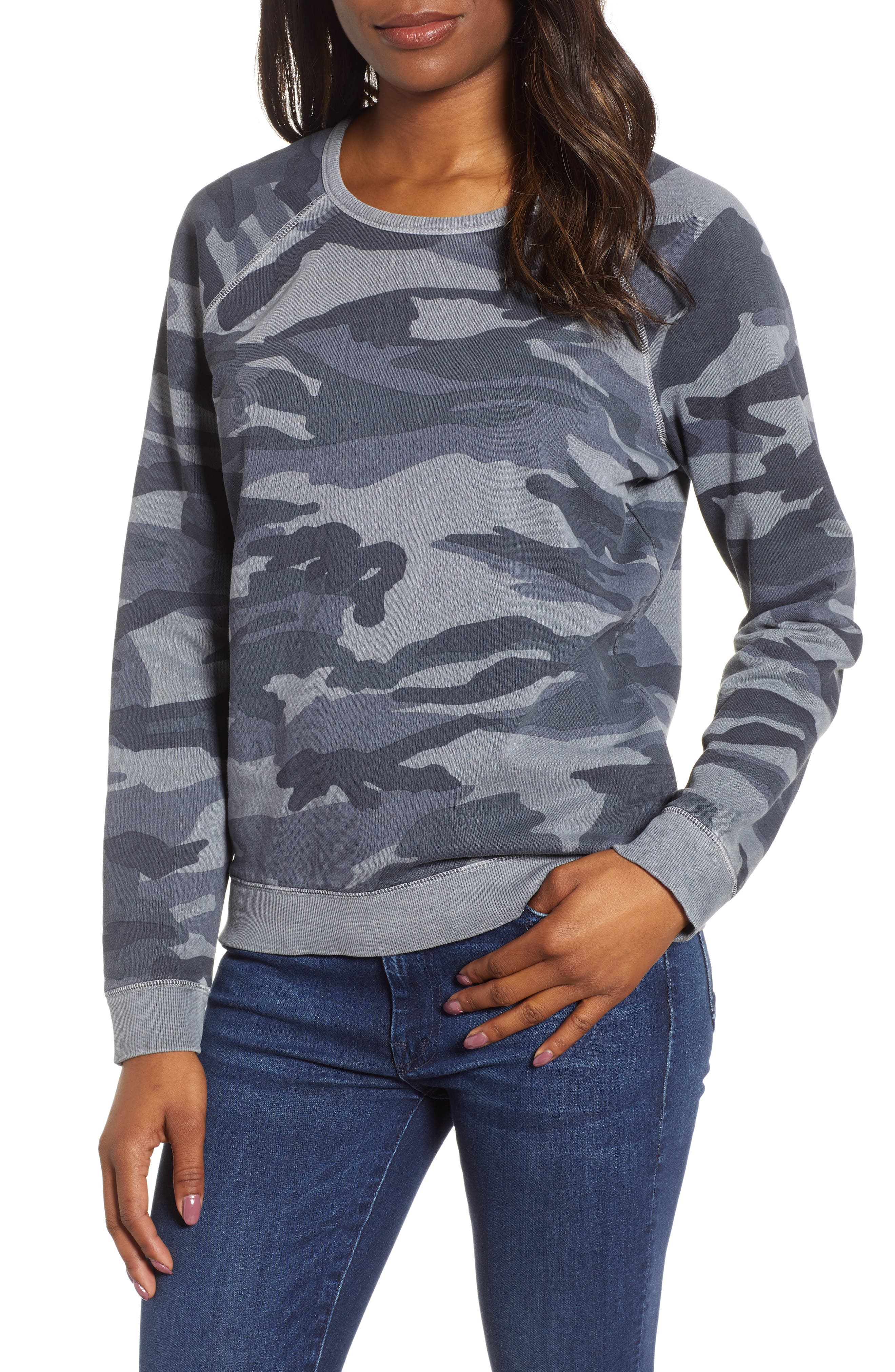 lucky brand camo sweatshirt