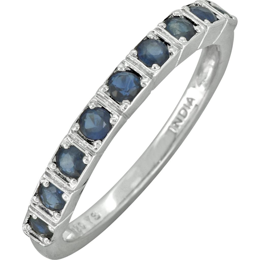 Ys Gems Sapphire Band Ring In Blue
