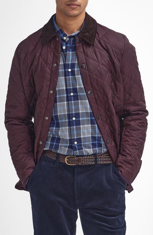 Shop Barbour Heritage Liddesdale Quilted Jacket In Winter Blackberry