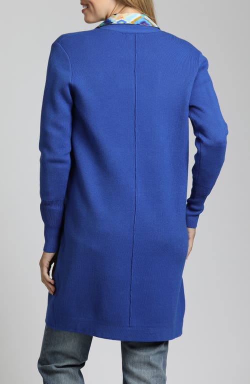 Apny Longline Cardigan In Cadet Blue