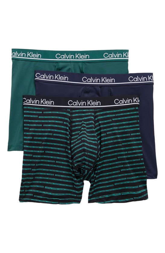 Calvin Klein 3-pack Boxer Briefs In 5rt Cobalt Sapp