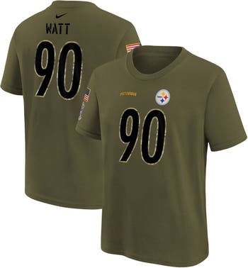 Nike Youth Nike Olive Pittsburgh Steelers 2022 Salute To Service Name &  Number T-Shirt