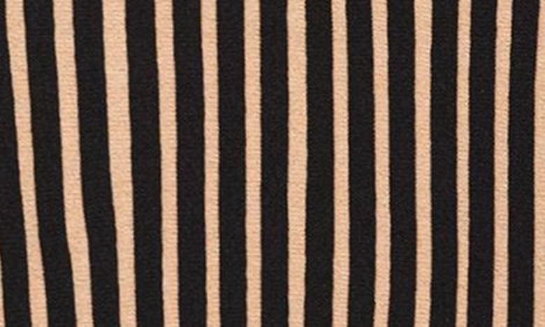 Shop Mango Carmin Stripe Jersey Polo In Medium Brown