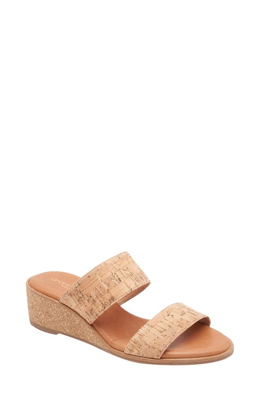 André Assous Gwenn Wedge Sandal Natural at Nordstrom,