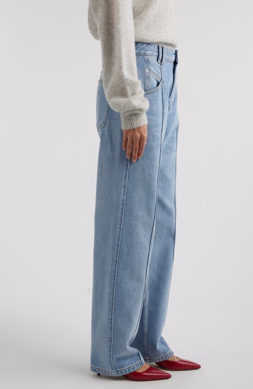 Shop Isabel Marant Nadege Straight Leg Jeans In Ice Blue