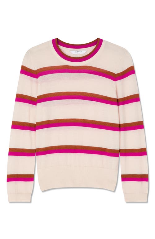 Shop Lk Bennett Ashley Wool & Cashmere Sweater In Pink Multi