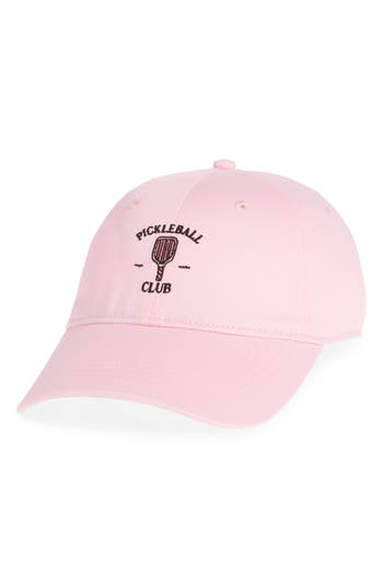 Frasier Sterling Embroidered Pickle Ball Baseball Cap In Pink