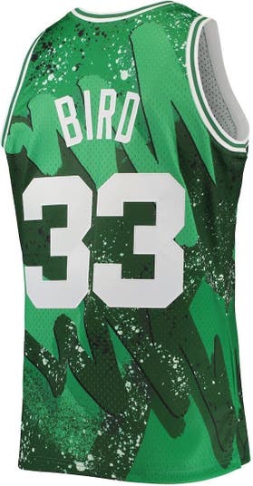 Women's Boston Celtics Larry Bird Mitchell & Ness Kelly Green Plus Size  Swingman Jersey