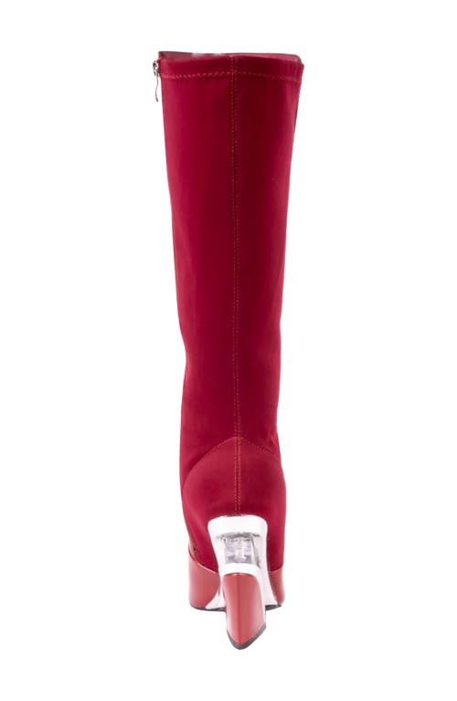 Ninety Union Villa Wedge Boot In Burgundy