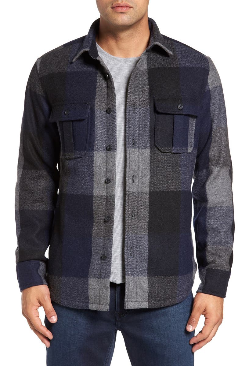 Nordstrom Men's Shop Wool Blend Shirt Jacket (Regular & Tall) | Nordstrom