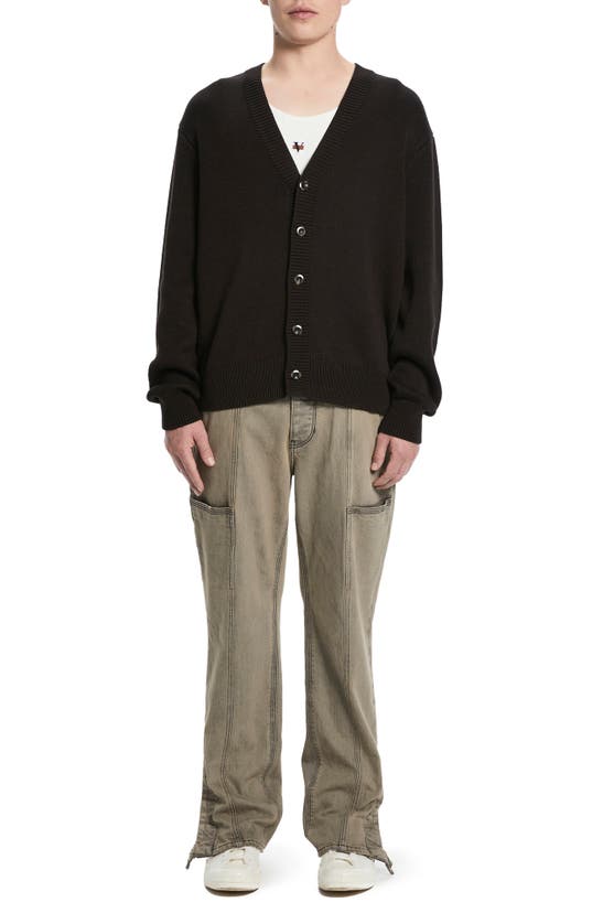 Shop Vayder Mcfeely Cotton Cardigan In Smoke Brown