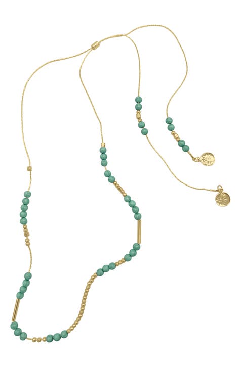 14K Gold Plated Beaded Necklace