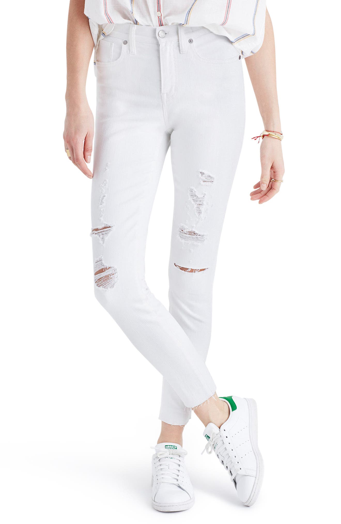 high rise skinny crop jeans
