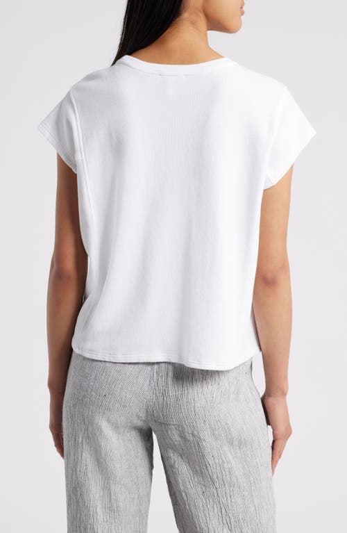 Shop Eileen Fisher Organic Cotton French Terry Top In White