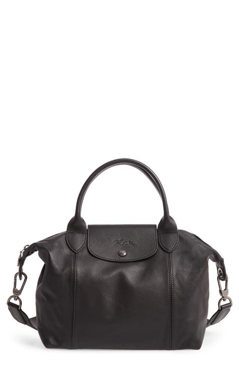 Longchamp Black Shiny Leather Front Pocket Zipper Top Hobo Shoulder bag  Handbag ref.344137 - Joli Closet