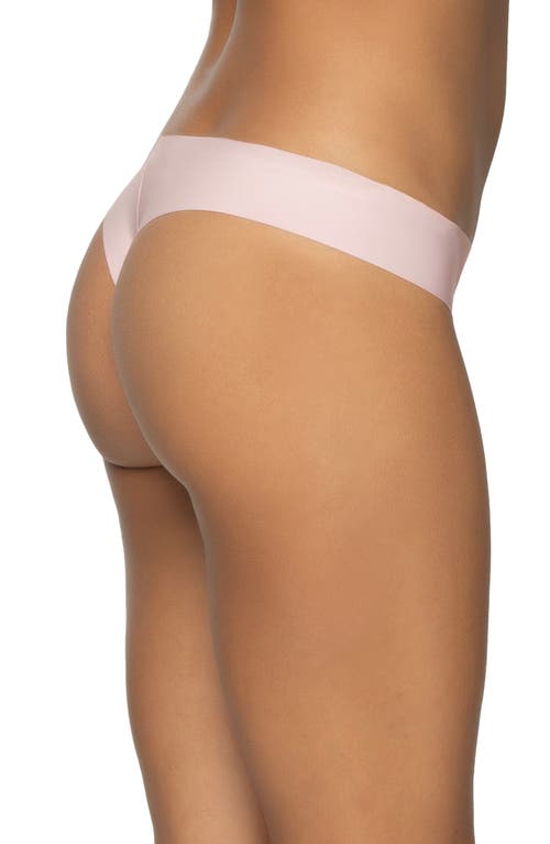 Shop Felina Hint Of Skin Assorted 5-pack Thongs In Lilac Pink/orchid/blue