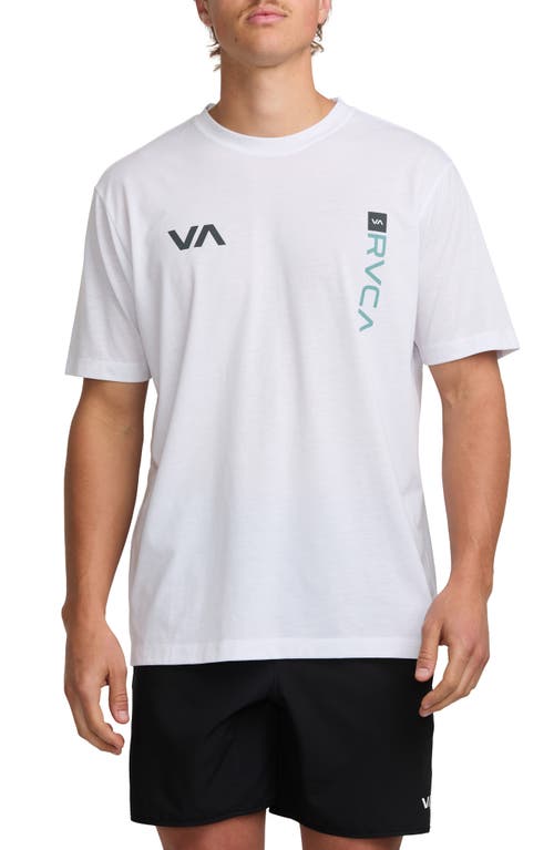 Shop Rvca Logo Box Performance Graphic T-shirt In White