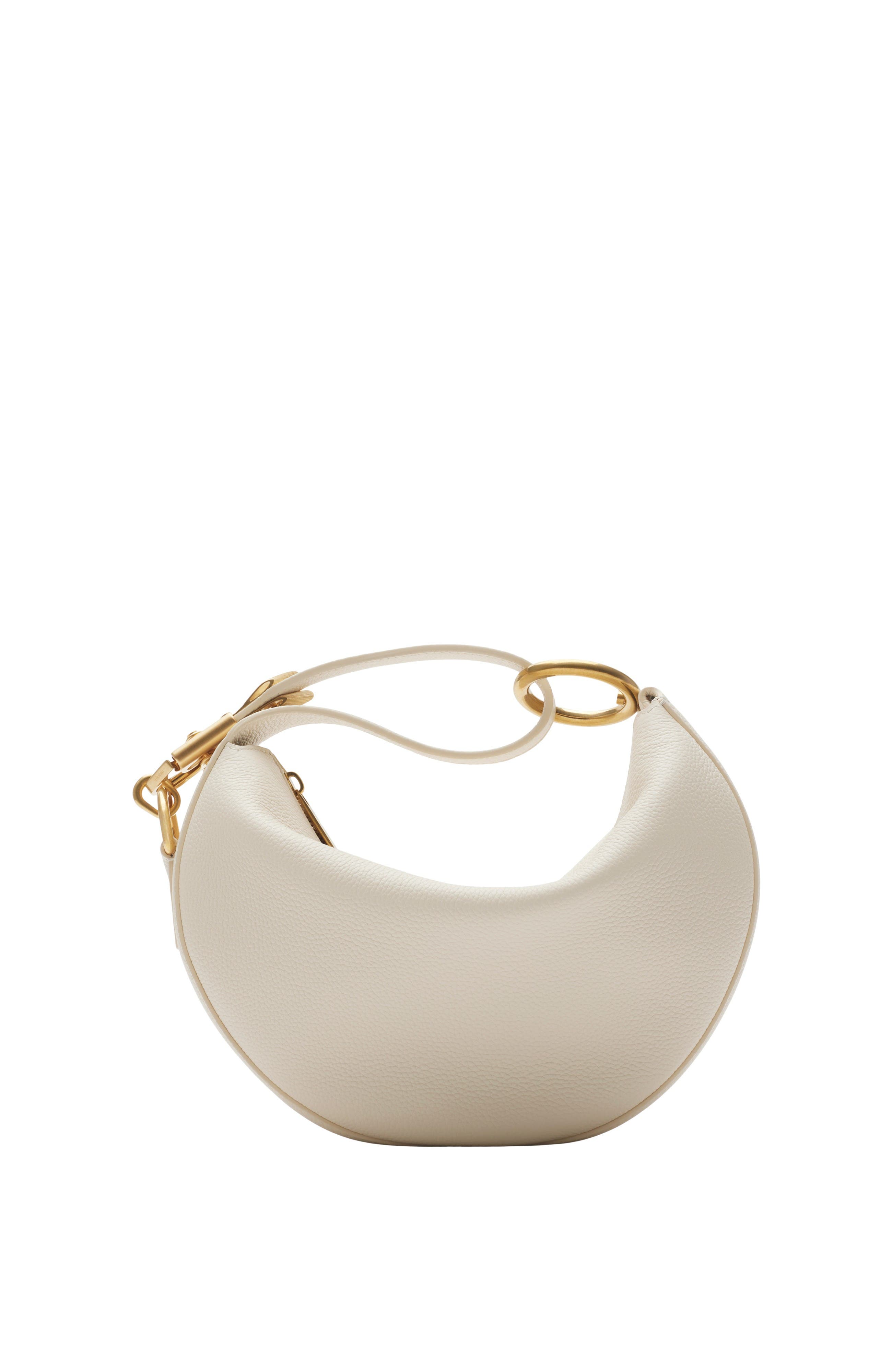 Burberry Knight Calf Leather Shoulder Bag In White