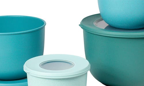 Tarhong Set Of 4 Stackable Melamine Mixing Bowls In Blue