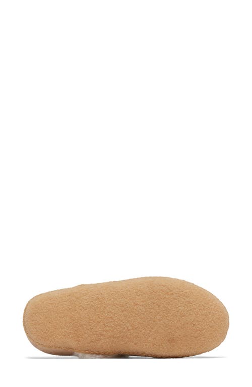 Sorel Nakiska Ii Faux Shearling Lined Slide Slipper In Dusty Tan/natural
