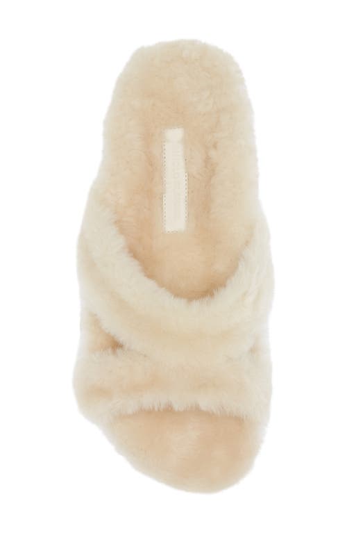 MANOLO BLAHNIK MANOLO BLAHNIK CHILPA GENUINE SHEARLING SLIDE SANDAL